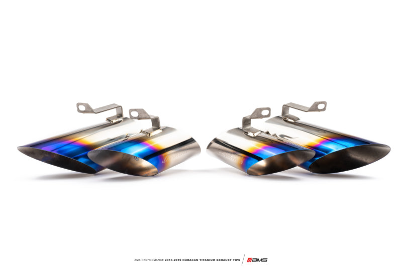 AMS Performance 15-19 Lamborghini Huracan Ti Exhaust Tips (OEM Replacement & Alpha TT Kit Fitment