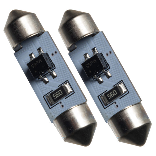 Oracle 37MM 4 LED 3-Chip Festoon Bulbs (Pair) - Cool White