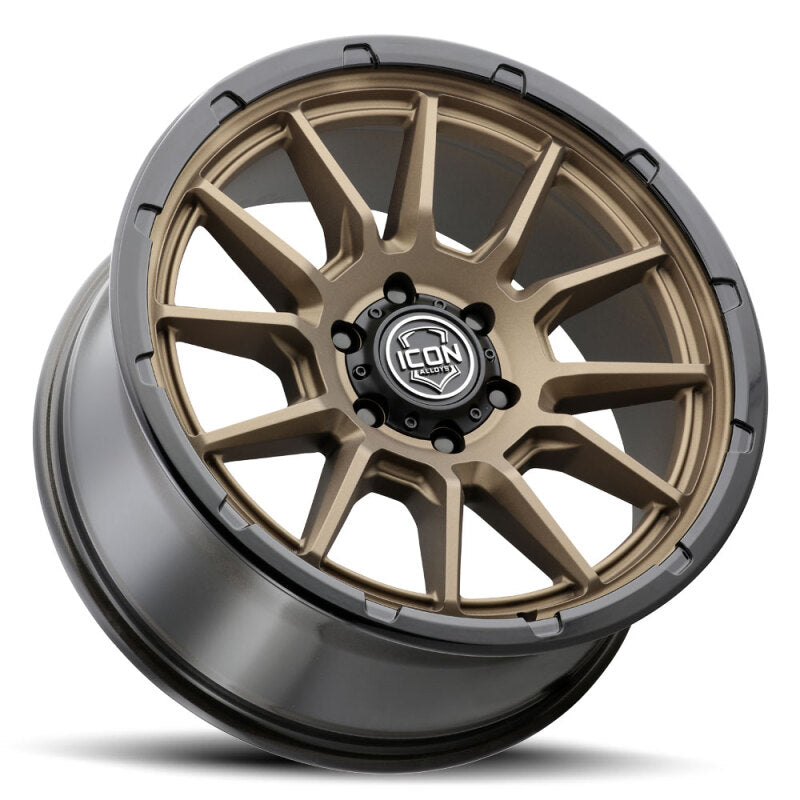 ICON Alloys Cajon 20x9 / 5x150 / 16mm / 5.625in BS Satin Bronze Wheel w/ GB Lip