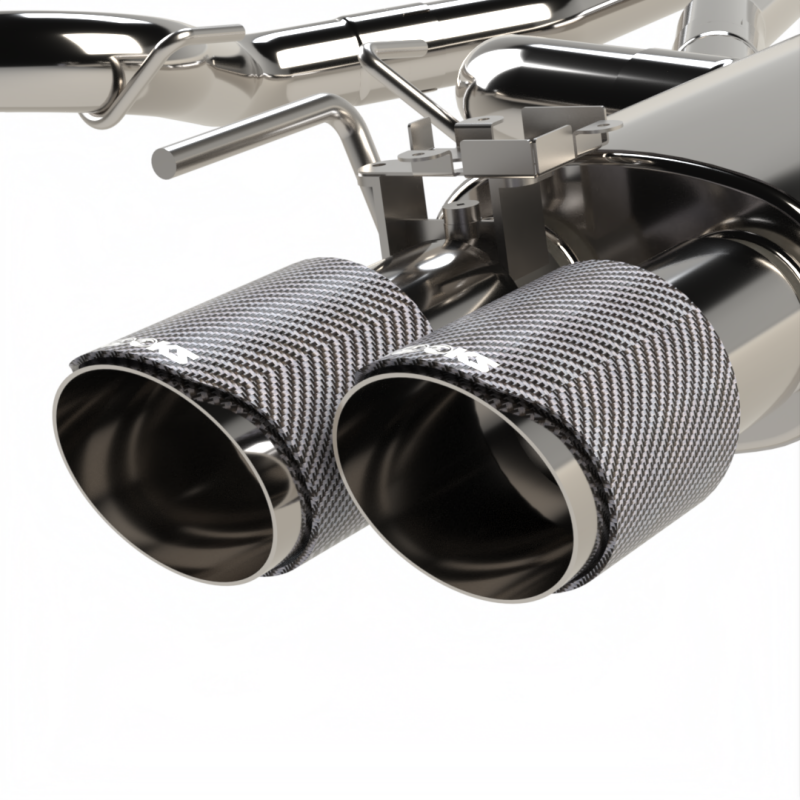 Kooks 18-24 Ford Mustang GT 5.0 3in. Valved Touring Cat-Back Exhaust - Carbon Tips