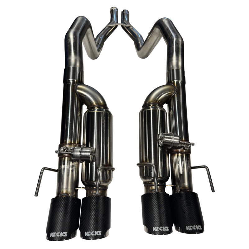 Kooks 09-13 Chevrolet Corvette Z06/ZR1 3in. Valved Axle-Back Exhaust w/ CF Tips