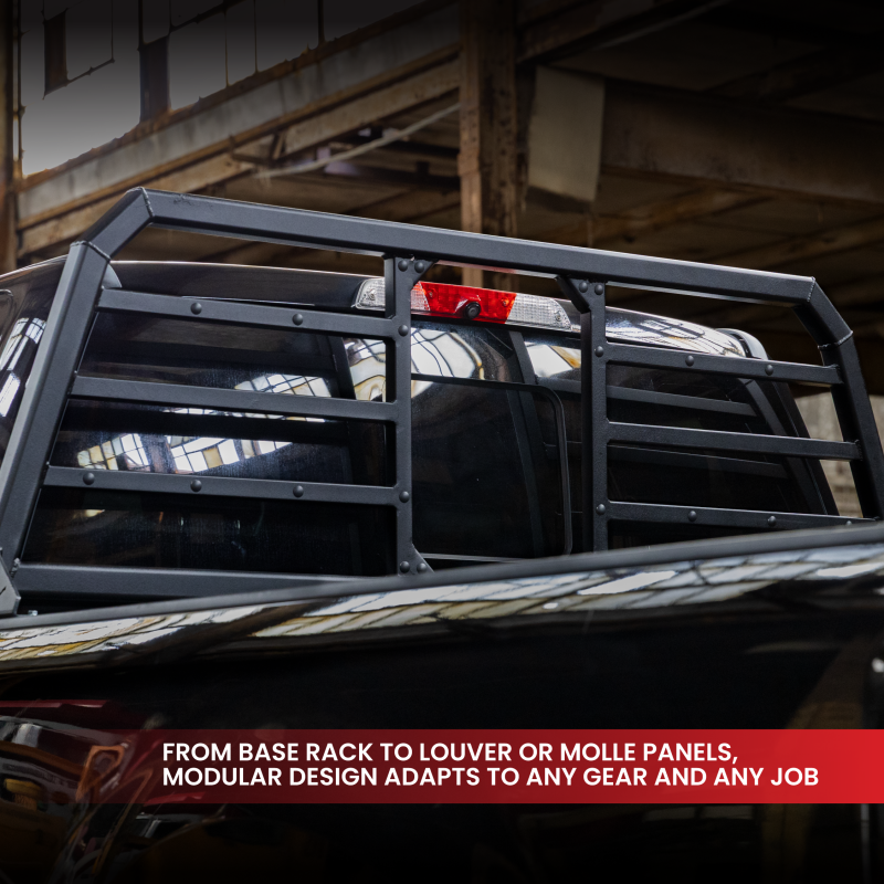 Gen-Y 17+ Ford F250/ F350 Defender Headache Rack/ 3-Molle Panels - Black