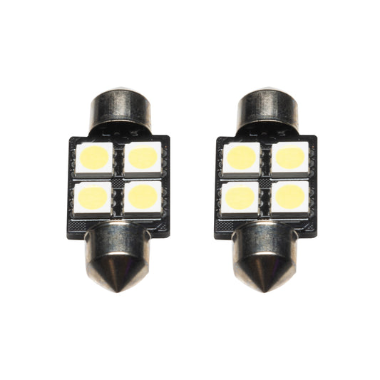 Oracle 33MM 4 LED 3-Chip Festoon Bulbs (Pair) - Cool White