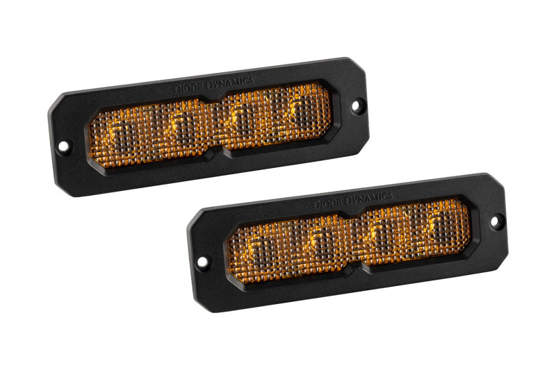 Diode Dynamics SS6 Pro Yellow Flood Flush ABL (pair) 3000K