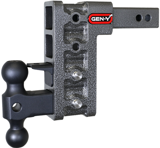 Gen-Y Mega Duty 2in Shank 7.5in Drop 1.5K TW 10K Hitch w/GH-031 Dual-Ball/GH-032 Pintle Lock