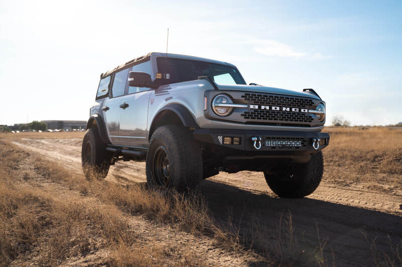 DV8 Offroad 2021+ Ford Bronco Bumper- Accommodates 20in Dual Row Light Bar & (4) 3in Pod Light Mount