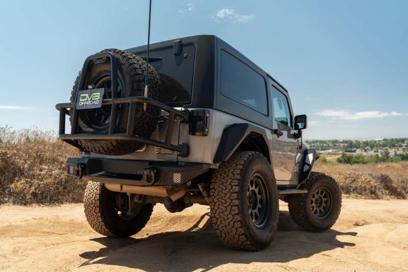 DV8 07-18 Jeep Wrangler JK Body Mounted Tire Carrier