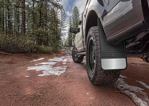 Husky Liners Universal 12in Wide Black Rubber Rear Mud Flaps w/o Weight