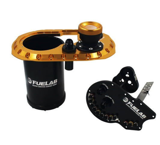 Fuelab Quick Service Surge Tank 2.0 w/No Lift Pump & No Surge Pump - Gold