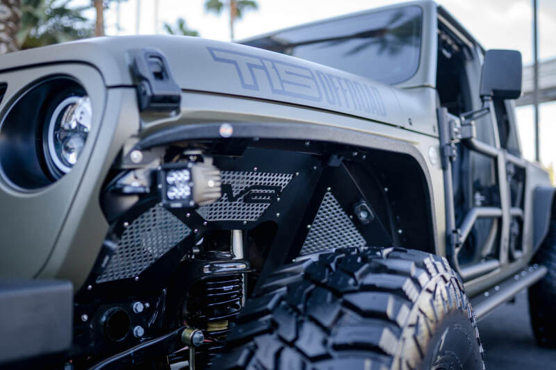 DV8 Offroad 2018+ Jeep Wrangler JL Front Inner Fenders - Black