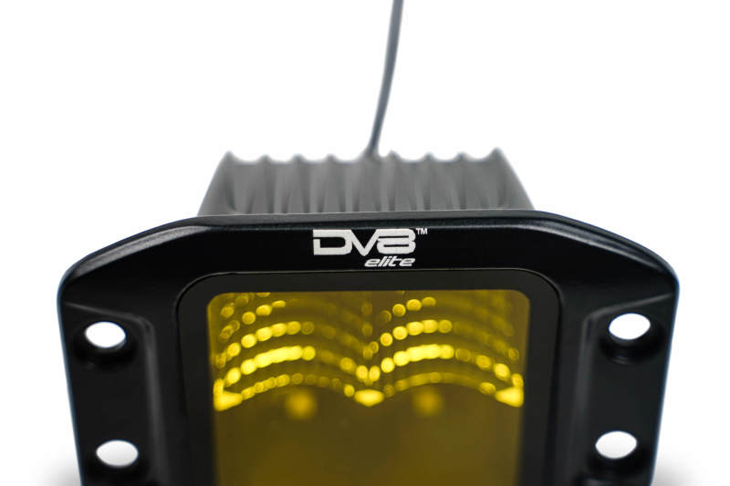 DV8 Offroad 3-Inch Elite Series LED Amber Flush Mount Pod Light