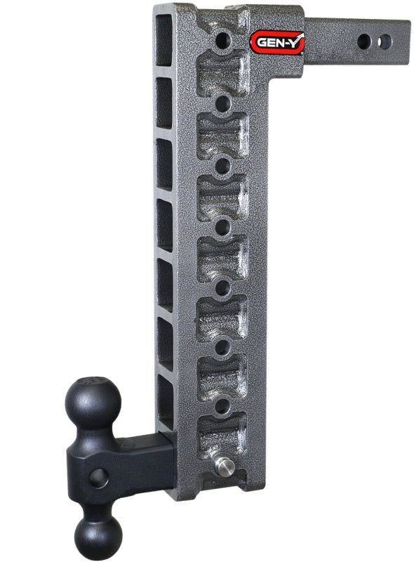 Gen-Y Mega Duty 2in Shank 17.5in Drop 10K Hitch w/GH-031 Dual-Ball w/GH-0100 Stabilizer Kit