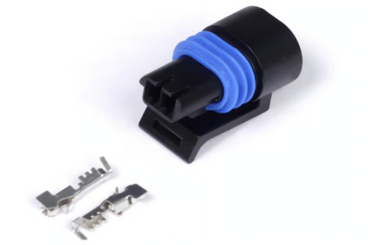 Plug and Pins Only - Delphi 2 Pin GM style Coolant Temp Connector (Black)