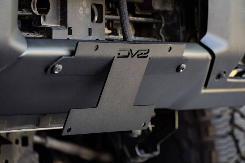 DV8 Offroad 21-22 Ford Bronco Factory Front Bumper License Relocation Bracket - Front