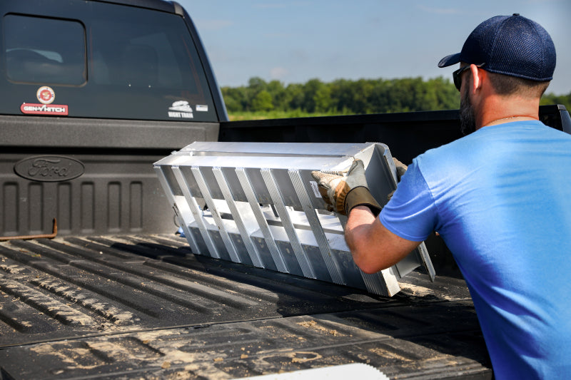 Gen-Y Heavy-Duty 8ft Aluminum Foldable Loading Ramps 15in x 96in 3K Capacity Per Ramp - Pair