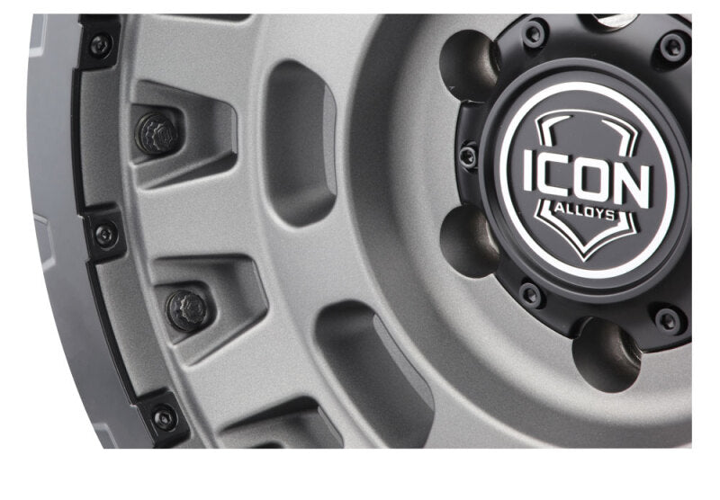 ICON Hammer Pro 17x8.5 / 6x5.5 / 25mm / 5.75in BS - Charcoal