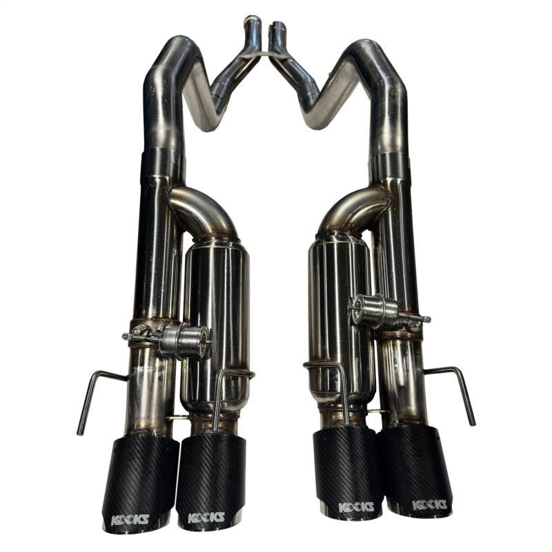 Kooks 09-13 Chevrolet Corvette Z06/ZR1 3in. Valved Axle-Back Exhaust w/ CF Tips