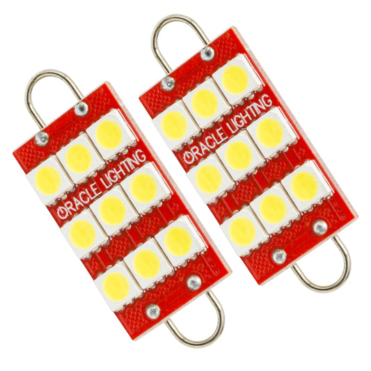 Oracle 44MM 6 LED 3 Chip - Loop Festoon Bulbs (Pair) - White