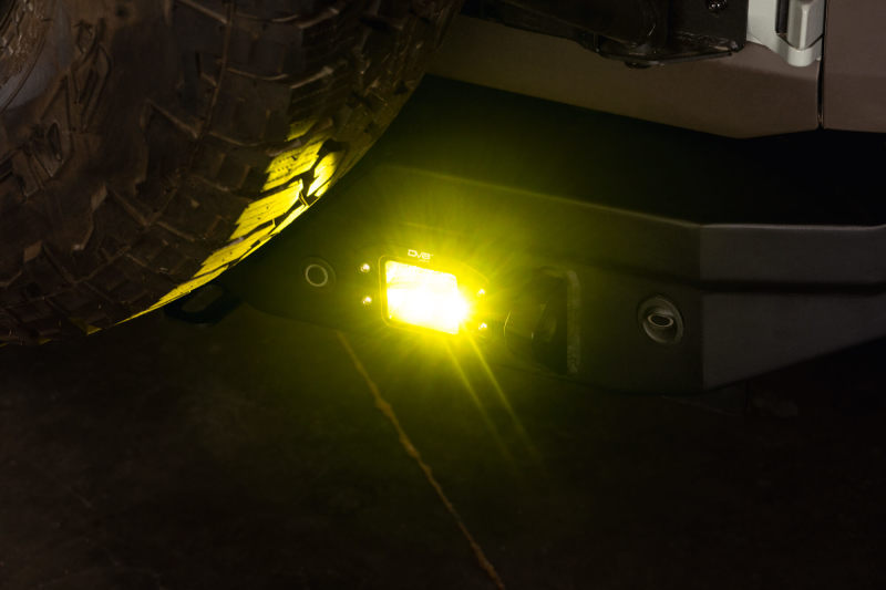 DV8 Offroad 3-Inch Elite Series LED Amber Flush Mount Pod Light
