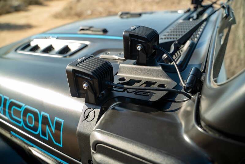 DV8 Offroad 21-23 Jeep Wrangler JL 4XE Dual Light Pod Mounts