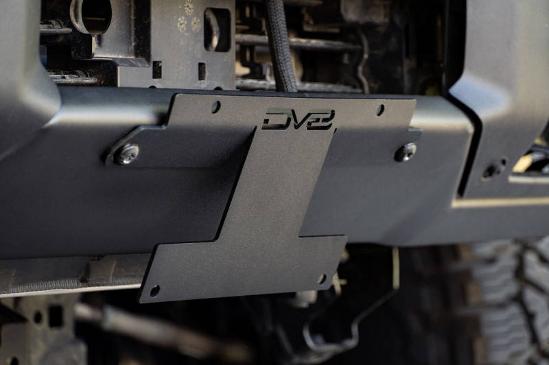 DV8 Offroad 21-22 Ford Bronco Factory Front Bumper License Relocation Bracket - Front
