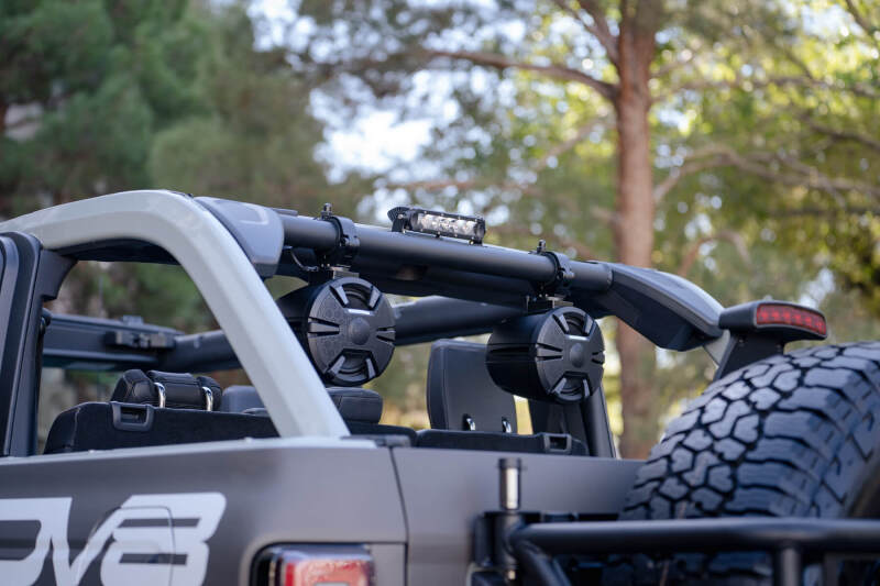 DV8 Offroad 21-22 Ford Bronco 4dr Rear Speaker & Light Mount Bar