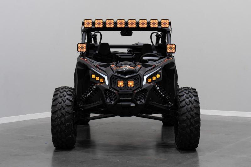 Diode Dynamics 17-24 Can-Am Maverick X3 SS5 Sport CrossLink Roof Lightbar Kit - Yellow Combo