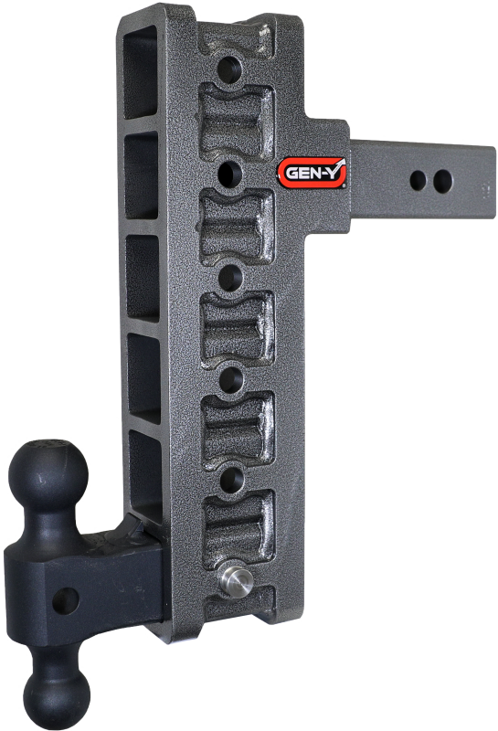 Gen-Y Mega Duty 2.5in Shank 12in Offset Drop 3.5K TW 32K Hitch w/GH-0161 Dual-Ball