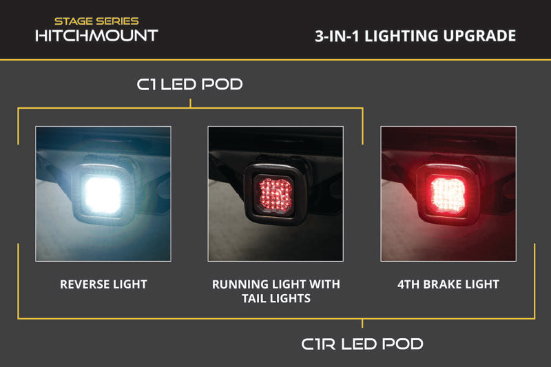 Diode Dynamics 23-24 Chevrolet Colorado Hitch Mount LED Pod Reverse Kit C1