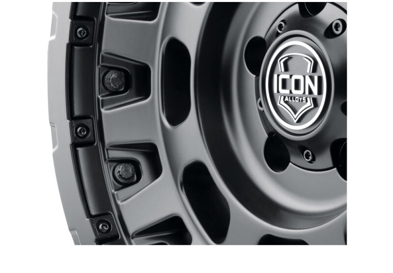 ICON Hammer Pro - 17x8.5 / 5X5 / -6MM / 4.5in BS - Satin Black