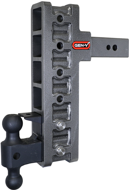 Gen-Y Mega Duty 2.5in Shank 12in Offset Drop 32K Hitch w/GH-0161 Dual-Ball/GH-0162 Pintle Lock