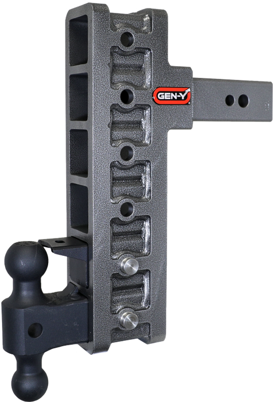 Gen-Y Mega Duty 2.5in Shank 12in Offset Drop 32K Hitch w/GH-0161 Dual-Ball/GH-0162 Pintle Lock