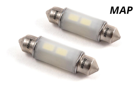 Diode Dynamics 39mm SMF2 LED Bulb - Red (Pair)