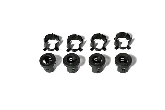 DV8 Offroad Jeep/Dodge/RAM Front Bezel & Rear Clip Replacement Kit for MOPAR Sensors - Set of 4