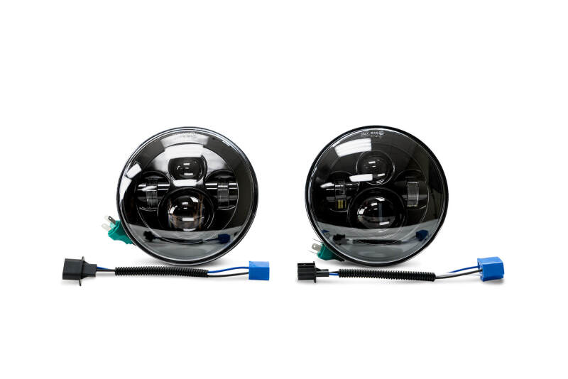 DV8 Offroad 07-18 Jeep Wrangler JK LED Projector Headlights w/ Angel Eyes