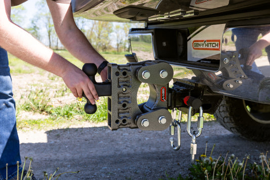 Gen-Y The Boss Torsion-Flex 2.5in Shank 10in Drop 10K Hitch w/GH-031 Dual-Ball/GH-032 Pintle Lock