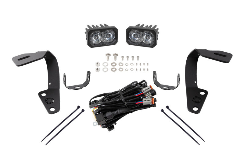 Diode Dynamics 10-21 Toyota 4Runner Stage Series 2in LED Ditch Light Kit - Pro White Combo