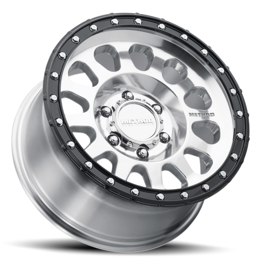 Method MR315 17x8.5 0mm Offset 6x135 87mm CB Polished Wheel - Gloss Black Lip