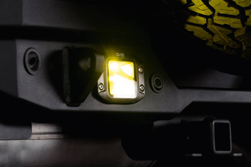 DV8 Offroad 3-Inch Elite Series LED Amber Flush Mount Pod Light