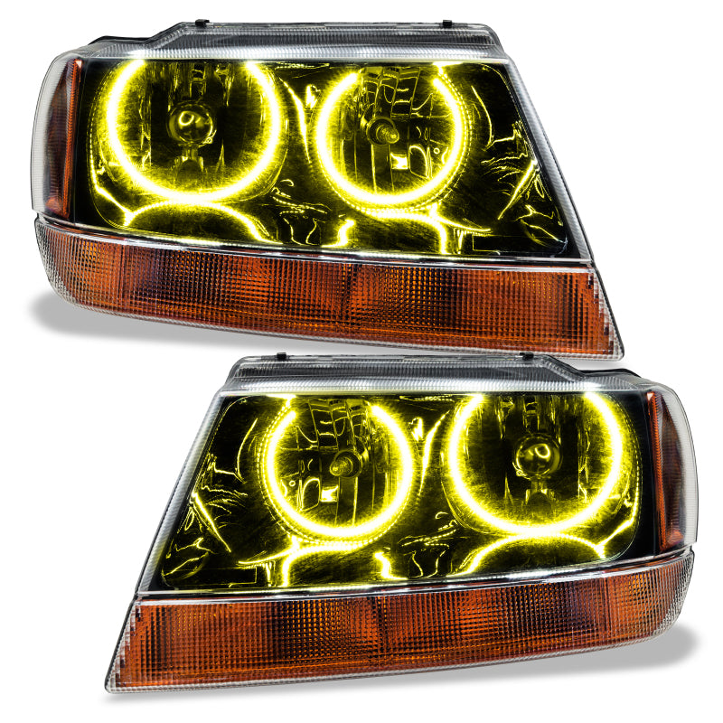 Oracle 99-04 Jeep Grand Cherokee SMD HL - Black - ColorSHIFT w/ Simple Controller