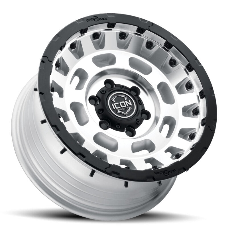 ICON Hammer Pro 17x8.5 / 6x135 / 6MM / 5in BS - Silver Machined