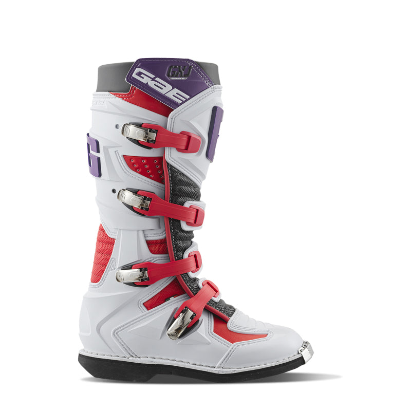 Gaerne GXJ Boot White/Red/Purple Size Youth - 7