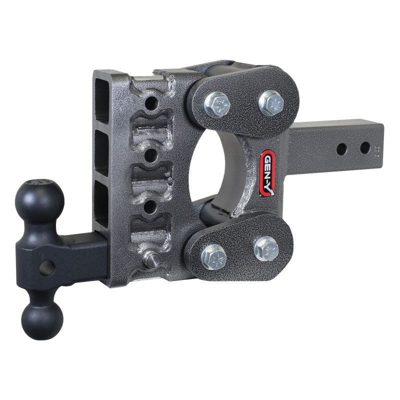 Gen-Y The Boss Torsion-Flex 2.5in Shank 5in Drop 1.1K TW 10K Hitch w/GH-031 Dual-Ball