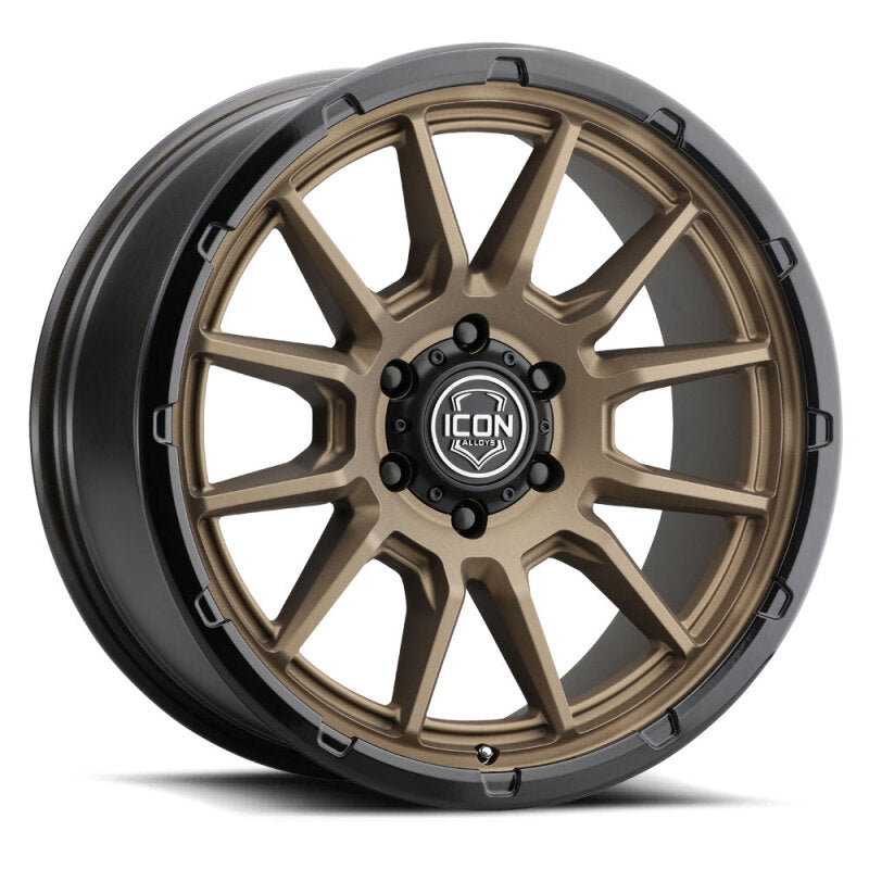 ICON Alloys Cajon 20x9 / 6x5.5 / 16mm / 5.625in BS Satin Bronze Wheel w/ GB Lip