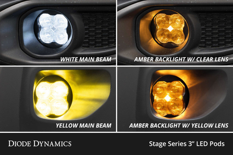 Diode Dynamics SS3 Pro Type M Kit ABL - Yellow SAE Fog
