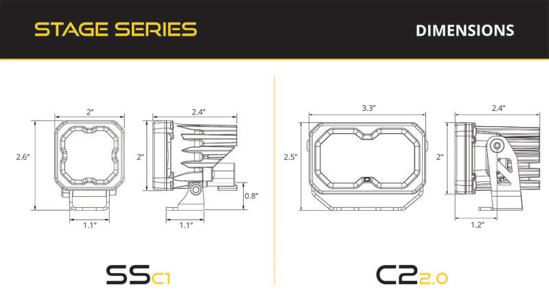 Diode Dynamics 16-21 Toyota Tacoma C1 Pro Stage Series Reverse Light Kit