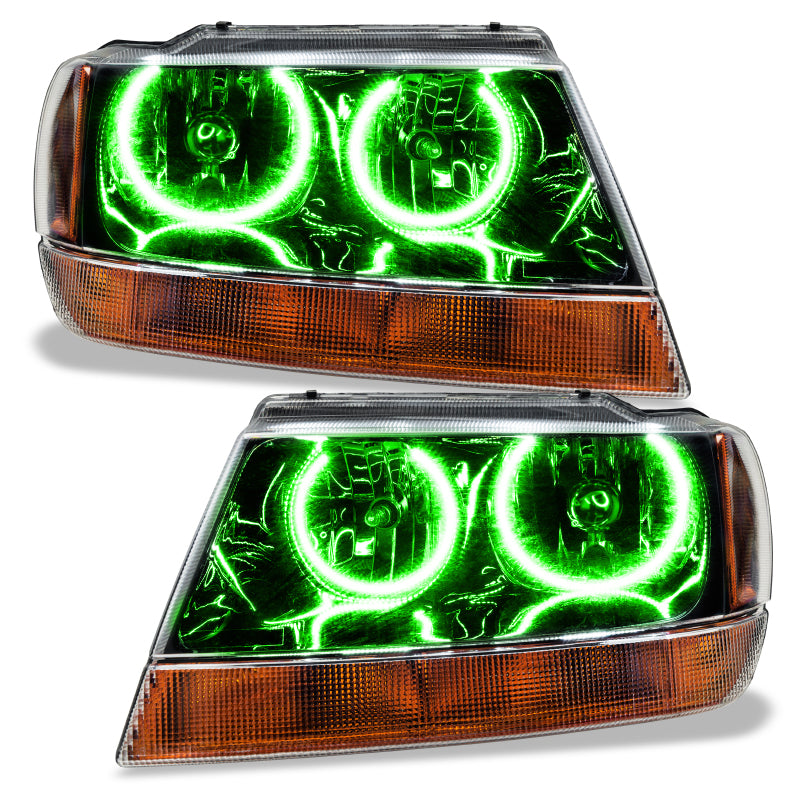 Oracle 99-04 Jeep Grand Cherokee SMD HL - Black - ColorSHIFT w/ Simple Controller