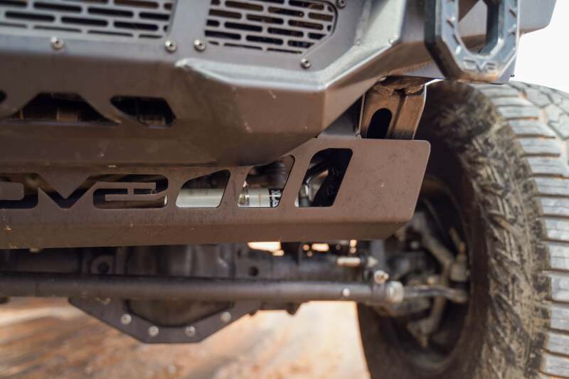 DV8 Offroad 18-23 Jeep Wrangler JL/JT Front Bumper Sway-Bar Disconnect Motor Skid Plate