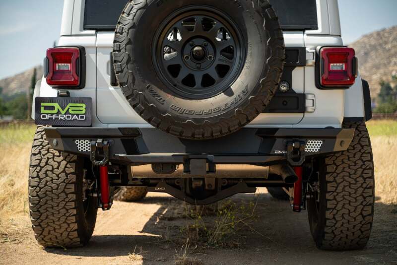 DV8 Offroad 2018 Jeep Wrangler JL MTO Series Rear Bumper w/ Optional Tire Carrier