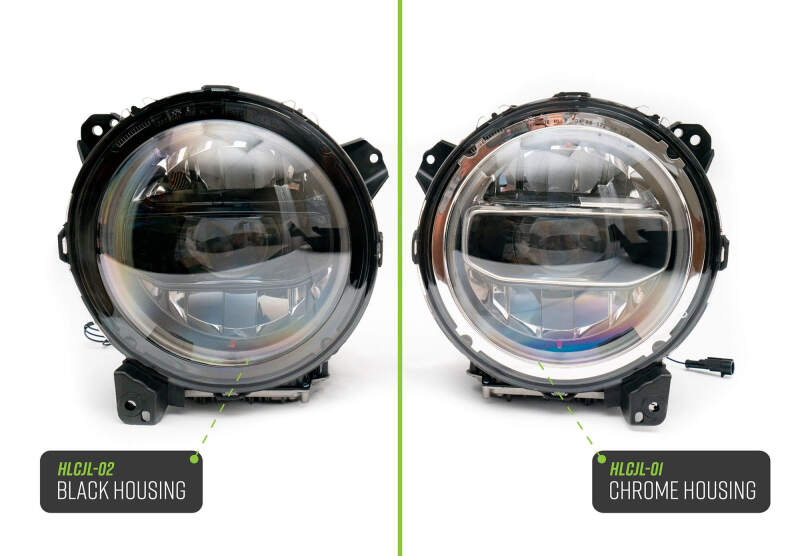 DV8 Offroad 18-22 Jeep Gladiator Wrangler LED Projector Headlights